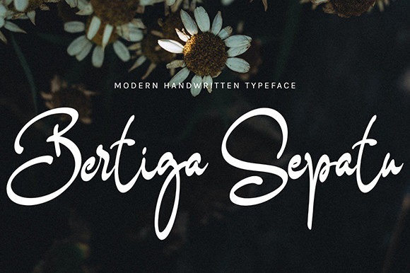 Bertiga Sepatu: A Natural Handwritten Font for Authentic Campaign Design
