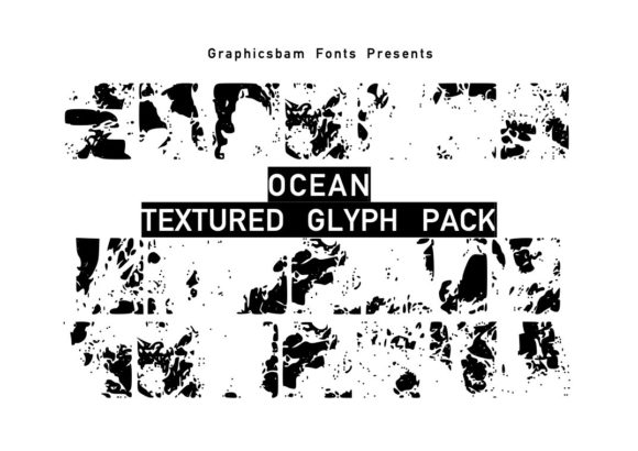 Ocean Textured Glyphs: A Creative Typeface for Distinct Campaign Visuals