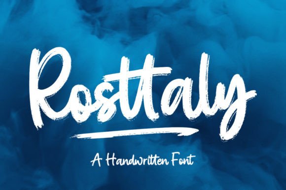 Rosttaly: A Textured Brush Font for Authentic Brand Identities
