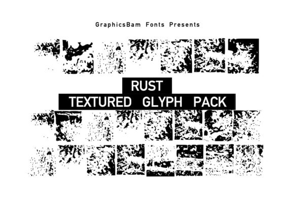 Rusted Textured Glyphs: A Rustic Typeface for Handmade Brands