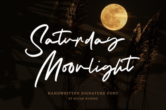 Saturday Moonlight: A Script Handwritten Typeface for Editorial Design