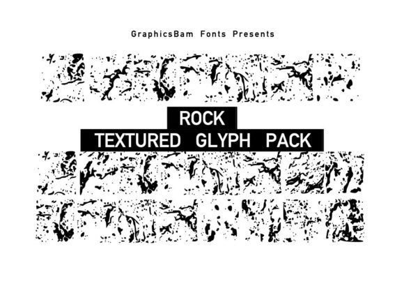 Textured Rock Glyphs: A Bold Display Typeface for Digital Branding